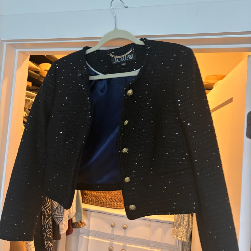 J. Crew Black Cropped Jacket